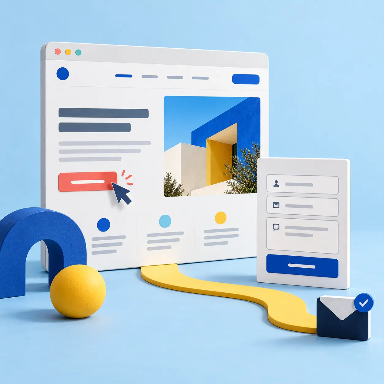 A clear website inquiry journey
